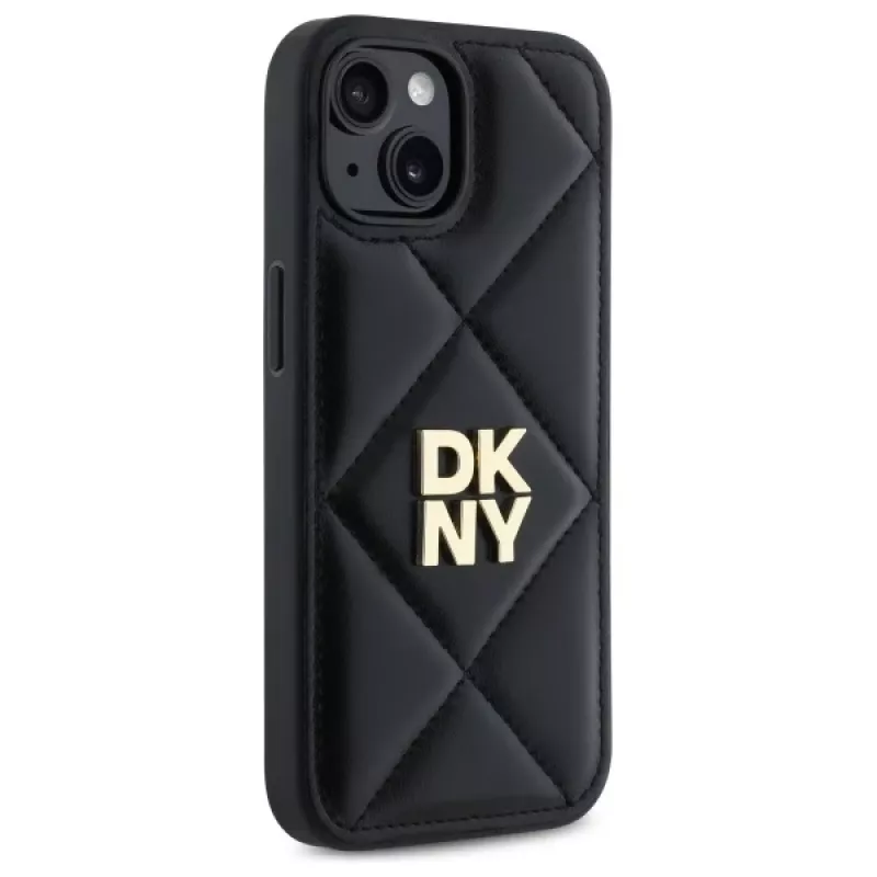 DKNY DKHCP14SPQDSLK Quilted Stack Logo Πίσω Κάλυμμα για Apple iPhone 14 6,1 ίντσες Μαύρο