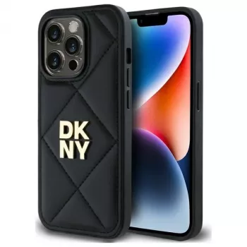 DKNY DKHCP14XPQDSLK Quilted Stack Logo Πίσω Κάλυμμα για iPhone 14 Pro Max 6,7 ίντσες Μαύρο