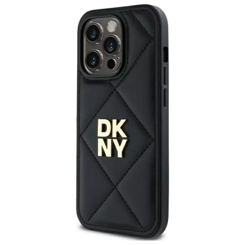 DKNY DKHCP14XPQDSLK Quilted Stack Logo Πίσω Κάλυμμα για iPhone 14 Pro Max 6,7 ίντσες Μαύρο