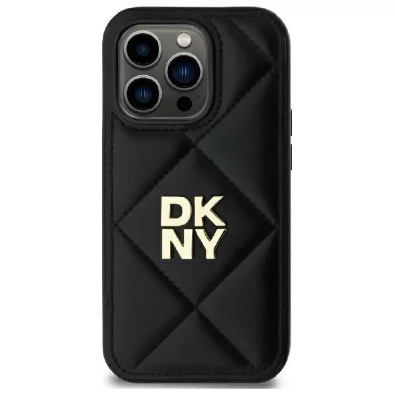 DKNY DKHCP14XPQDSLK Quilted Stack Logo Πίσω Κάλυμμα για iPhone 14 Pro Max 6,7 ίντσες Μαύρο