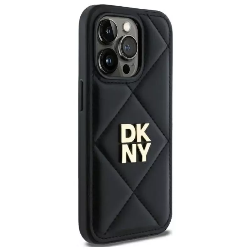 DKNY DKHCP14XPQDSLK Quilted Stack Logo Πίσω Κάλυμμα για iPhone 14 Pro Max 6,7 ίντσες Μαύρο