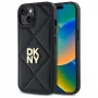 DKNY DKHCP15SPQDSLK Quilted Stack Logo Πίσω Κάλυμμα για Apple iPhone 15 6,1 ίντσες Μαύρο