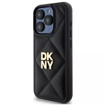 DKNY DKHCP15LPQDSLK Quilted Stack Logo Πίσω Κάλυμμα για Apple iPhone 15 Pro 6.1 Μαύρο
