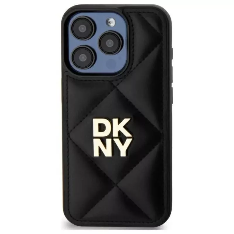 DKNY DKHCP15LPQDSLK Quilted Stack Logo Πίσω Κάλυμμα για Apple iPhone 15 Pro 6.1 Μαύρο