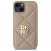 DKNY DKHCP14SPQDSLE Quilted Stack Logo Θήκη για Apple iPhone 14 6,1 ίντσες Μπεζ