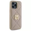 DKNY DKHCP14LPQDSLE Quilted Stack Logo Πίσω Κάλυμμα για iPhone 14 Pro 6,1 ίντσες - Μπεζ