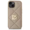 DKNY DKHCP15SPQDSLE Quilted Stack Logo Θήκη για iPhone 15 6,1 ίντσες Μπεζ