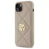 DKNY DKHCP15MPQDSLE Quilted Stack Logo Πίσω Κάλυμμα για iPhone 15 Plus - Μπεζ