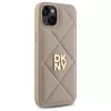 DKNY DKHCP15MPQDSLE Quilted Stack Logo Πίσω Κάλυμμα για iPhone 15 Plus - Μπεζ
