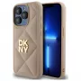DKNY DKHCP15XPQDSLE Quilted Stack Logo Πίσω Κάλυμμα για Apple iPhone 15 Pro Max 6,7 ίντσες Μπεζ