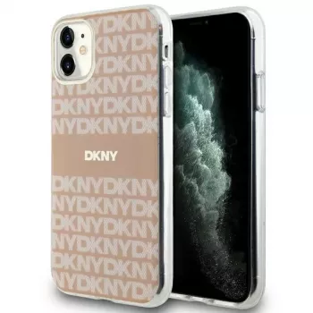 DKNY DKHMN61HRHSEP Σκληρή Θήκη για iPhone 11 / XR 6,1 inch Ροζ Mono & Stripe MagSafe