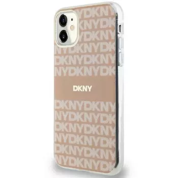 DKNY DKHMN61HRHSEP Σκληρή Θήκη για iPhone 11 / XR 6,1 inch Ροζ Mono & Stripe MagSafe