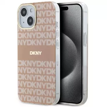DKNY DKHMP14SHRHSEP Σκληρή Θήκη IML Mono & Stripe MagSafe για Apple iPhone 14 / 15 / 13 6,1 inch Ροζ