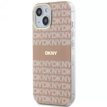 DKNY DKHMP15MHRHSEP Σκληρή Θήκη για Apple iPhone 15 Plus / 14 Plus 6,7 inch Ροζ IML Mono & Stripe MagSafe