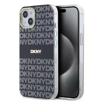 DKNY DKHMP15SHRHSEK Θήκη iPhone 15 / 14 / 13 6,1 inch Μαύρη Σκληρή IML Mono & Stripe MagSafe
