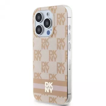 DKNY DKHMP13LHCPTSP Σκληρή Θήκη για Apple iPhone 13 Pro / 13, Ροζ Checkered Mono Pattern & Printed Stripes, MagSafe