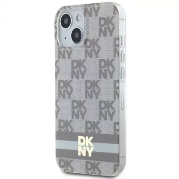 DKNY DKHMP15MHCPTSE Θήκη Hard Case για iPhone 15 Plus / 14 Plus 6,7 ίντσες Μπεζ με καρό μοτίβο και τυπωμένες ρίγες MagSafe