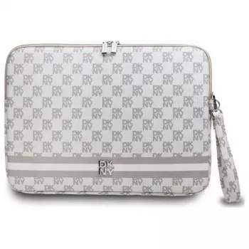 DKNY Θήκη Sleeve DKCS14PVSHLE 14 inch μπεζ καρό μοτίβο με τυπωμένες ρίγες