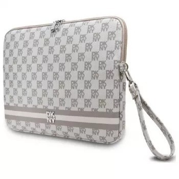 DKNY Θήκη Sleeve DKCS14PVSHLE 14 inch μπεζ καρό μοτίβο με τυπωμένες ρίγες