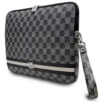 DKNY Θήκη Sleeve DKCS16PVSHLK 16 inch μαύρο καρό μοτίβο τυπωμένες ρίγες