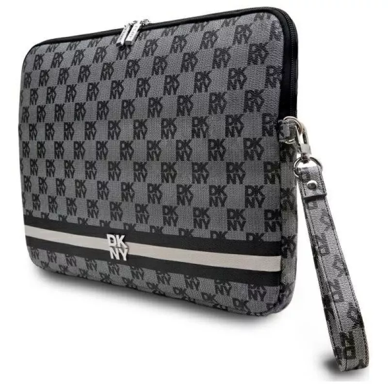 DKNY Θήκη Sleeve DKCS16PVSHLK 16 inch μαύρο καρό μοτίβο τυπωμένες ρίγες