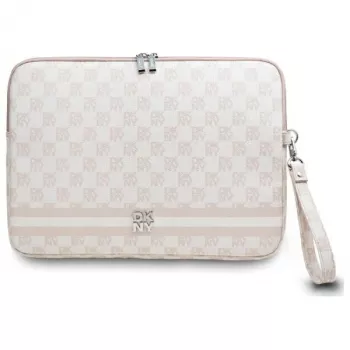 DKNY Θήκη Sleeve DKCS14PVSHLP 14 inch ροζ καρό μοτίβο τυπωμένες ρίγες