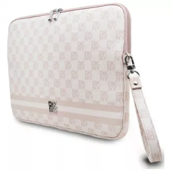 DKNY Θήκη Sleeve DKCS14PVSHLP 14 inch ροζ καρό μοτίβο τυπωμένες ρίγες