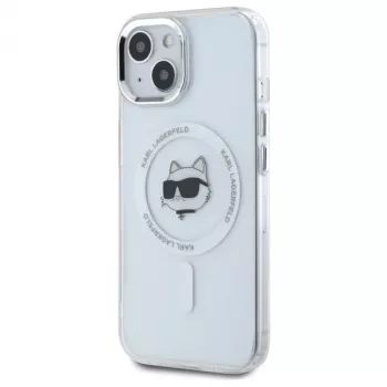 Karl Lagerfeld KLHMP15MHLSCHH Θήκη Hardcase για Apple iPhone 15 Plus 6,7 inch λευκή IML Metal Choupette Head MagSafe