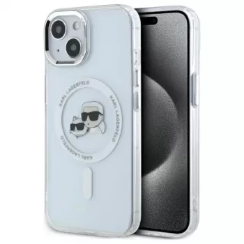 Karl Lagerfeld KLHMP14SHLSKCH Θήκη Hardcase για Apple iPhone 14 6,1 inch λευκή IML Metal Karl & Choupette Head MagSafe