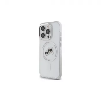 Karl Lagerfeld KLHMP14XHLSKCH Θήκη Hardcase IML Metal Karl & Choupette Head MagSafe για iPhone 14 Pro Max 6,7 inch λευκή