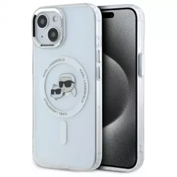 Karl Lagerfeld KLHMP15SHLSKCH Θήκη Hardcase για Apple iPhone 15 6,1 inch λευκή Karl & Choupette Head MagSafe