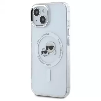 Karl Lagerfeld KLHMP15SHLSKCH Θήκη Hardcase για Apple iPhone 15 6,1 inch λευκή Karl & Choupette Head MagSafe