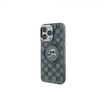 Karl Lagerfeld KLHMP15LHMCKMHK iPhone 15 Pro 6,1 inch μαύρη Θήκη IML Monogram Karl & Choupette Head MagSafe