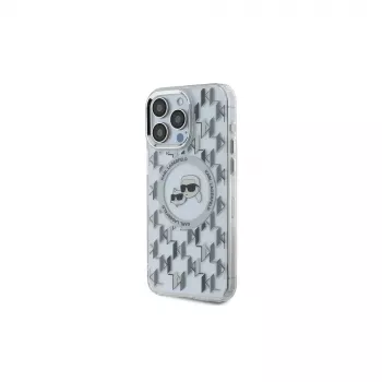 Karl Lagerfeld KLHMP15LHMCKMHT iPhone 15 Pro 6.1 διαφανής Θήκη IML Monogram Karl & Choupette Head MagSafe