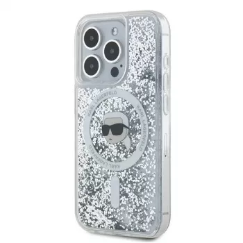 Karl Lagerfeld KLHMP15LLGKISGH iPhone 15 Pro 6,1 inch Θήκη Hardcase διαφανής Liquid Glitter Karl Head MagSafe