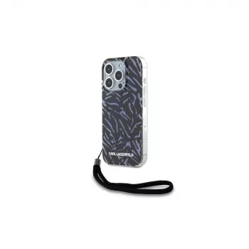 Karl Lagerfeld Θήκη Zebra With Cord για Apple iPhone 15 Pro Max 6,7 inch μωβ