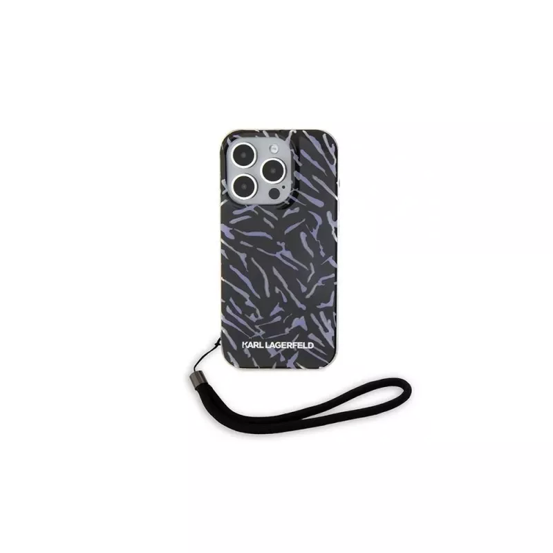 Karl Lagerfeld Θήκη Zebra With Cord για Apple iPhone 15 Pro Max 6,7 inch μωβ
