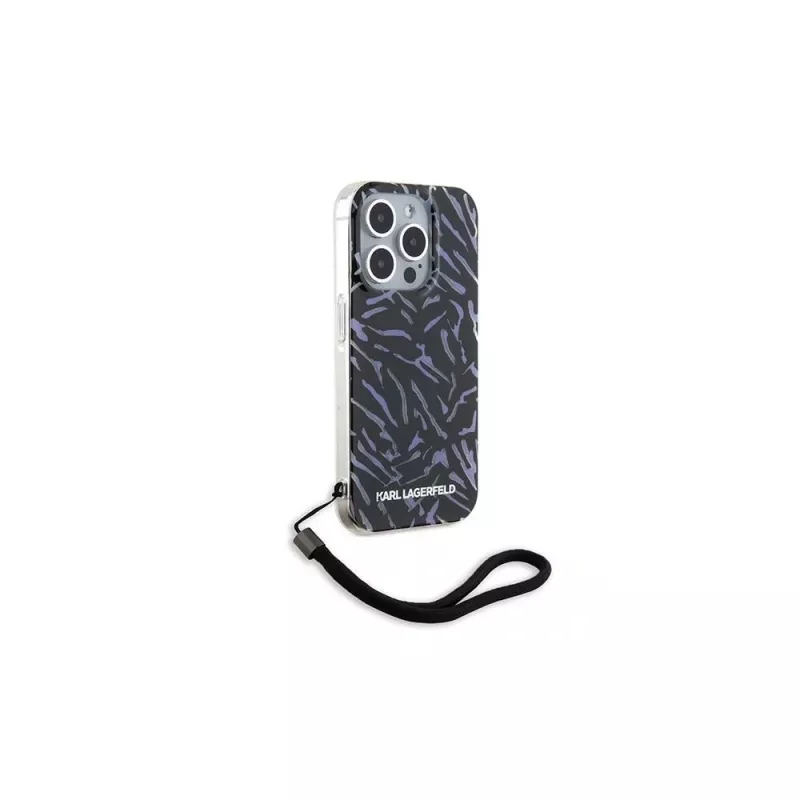 Karl Lagerfeld Θήκη Zebra With Cord για Apple iPhone 15 Pro Max 6,7 inch μωβ