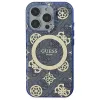 Guess GUHMP16XH4PYEEB iPhone 16 Pro Max 6,9 inch μπλε Θήκη Hardcase IML Peony On 4G Background MagSafe