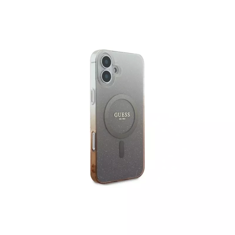 Guess IML Glitter Gradient MagSafe Θήκη για iPhone 16 (Καφέ)