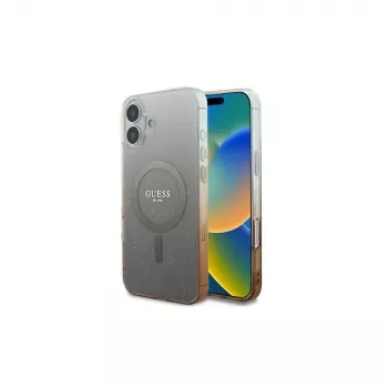 Guess IML Glitter Gradient MagSafe Θήκη για iPhone 16 Plus (Καφέ)