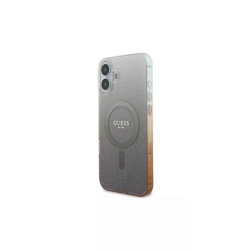 Guess IML Glitter Gradient MagSafe Θήκη για iPhone 16 Plus (Καφέ)