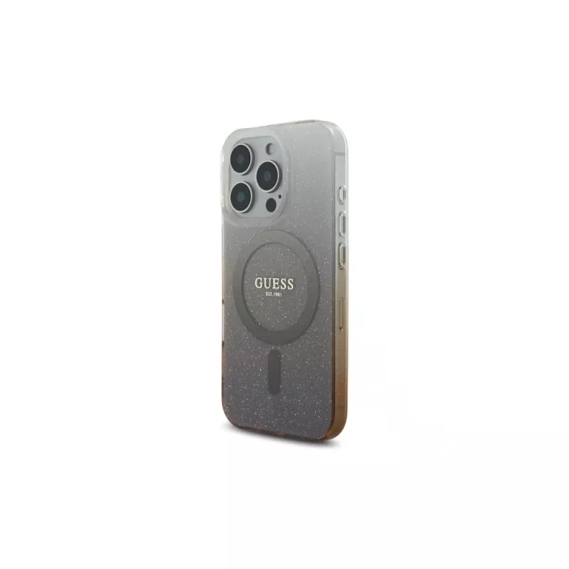 Guess IML Glitter Gradient MagSafe Θήκη για Apple iPhone 16 Pro (Καφέ)