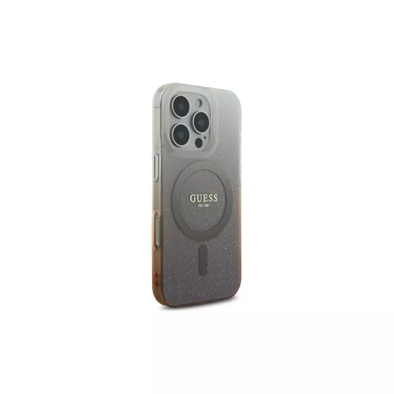 Guess IML Glitter Gradient MagSafe Θήκη για Apple iPhone 16 Pro (Καφέ)