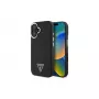 Guess GUHMP16SPGTSPSK iPhone 16 Μαύρη Σκληρή Θήκη Grained Triangle MagSafe