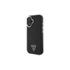 Guess GUHMP16SPGTSPSK iPhone 16 Μαύρη Σκληρή Θήκη Grained Triangle MagSafe