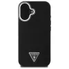 Guess Grained Triangle MagSafe Σκληρή Θήκη για Apple iPhone 16 Plus - Μαύρο
