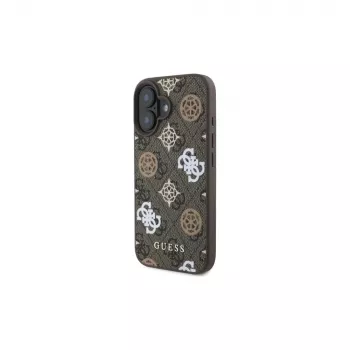 Guess Peony On 4G Background MagSafe Θήκη για iPhone 16 (Καφέ)