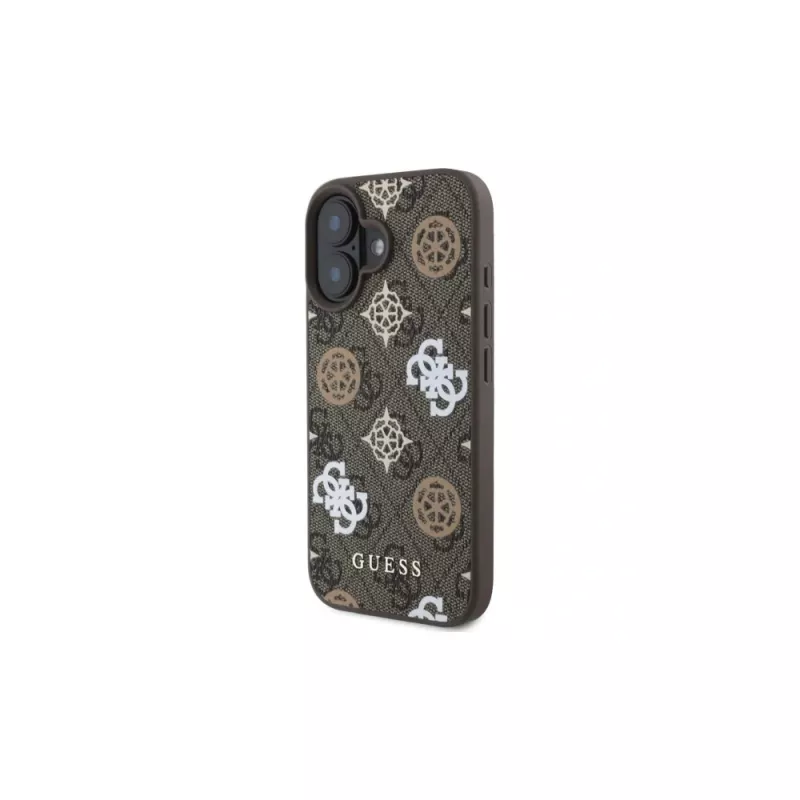 Guess Peony On 4G Background MagSafe Θήκη για iPhone 16 (Καφέ)