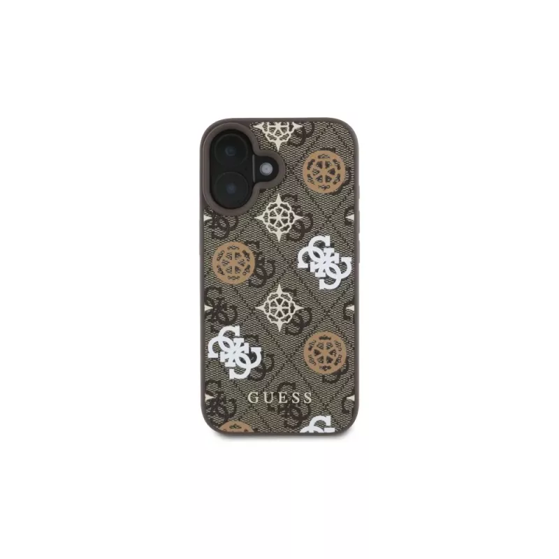 Guess Peony On 4G Background MagSafe Θήκη για iPhone 16 (Καφέ)